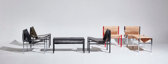 DL Collection | Lounge Chairs and Benches | Polished Chrome Steel | Saddle Leather | Residential and Commercial Spaces | Dion Lee | Gibson Karlo | Design By Them