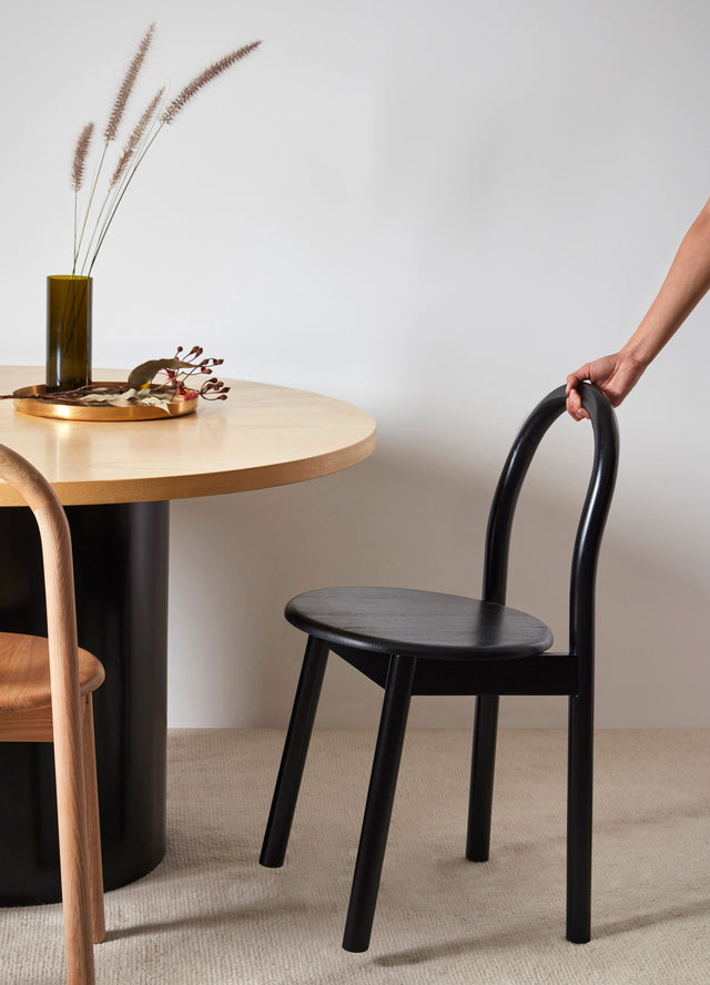 Black Ash Twill Chair | Stacking Timber Dining Seat | Gibson Karlo | Design By Them | Gallery