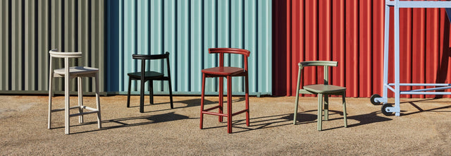 Twill Metal Chairs | Dining, Counter and Bar Seating | Aluminium Frame with optional Upholstered Seatpad | Indoor and Outdoor Seating | Design By Them