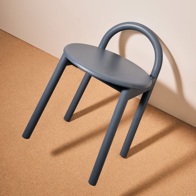 Bobby Stool | Low Stools & Benches | Daniel Tucker | Design By Them ** Steel Blue Ash Solid