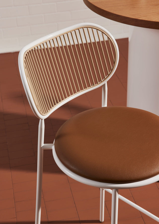 Piper Bar Counter Chair Upholstered | Fabric or Leather Seat | Designed by GibsonKarlo | DesignByThem | Piper Bar Chair | Gallery