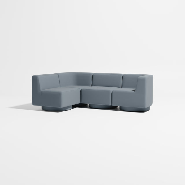 Confetti Modular Lounge - 4 Seater Corner Left | Upholstered Base | Gibson Karlo | Design By Them ** Maharam Merit 0012