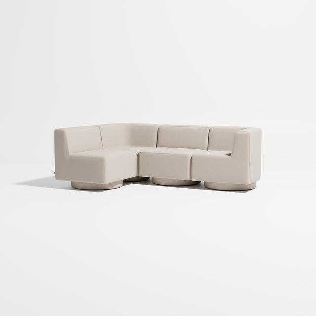 Confetti Modular Lounge - 4 Seater Corner Left | Upholstered Base | Gibson Karlo | Design By Them ** Maharam Merit 0030
