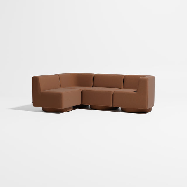 Confetti Modular Lounge - 4 Seater Corner Left | Upholstered Base | Gibson Karlo | Design By Them ** Maharam Merit 0033