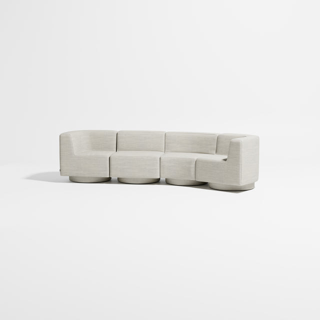 Confetti Modular Lounge - 4 Seater Angle Right | Upholstered Base | Gibson Karlo | Design By Them ** Kvadrat Canvas 2 0114