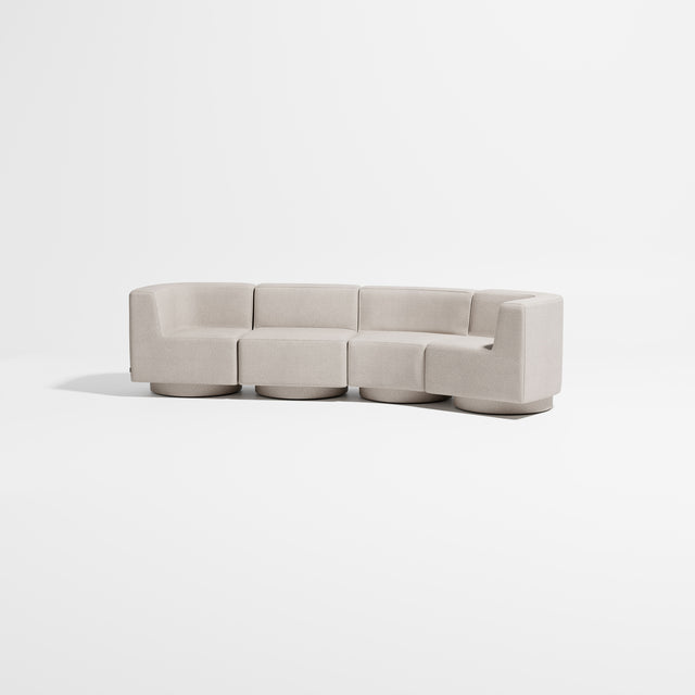 Confetti Modular Lounge - 4 Seater Angle Right | Upholstered Base | Gibson Karlo | Design By Them ** Kvadrat Elle 0220