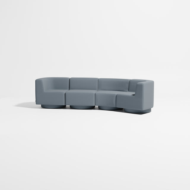 Confetti Modular Lounge - 4 Seater Angle Right | Upholstered Base | Gibson Karlo | Design By Them ** Maharam Merit 0012