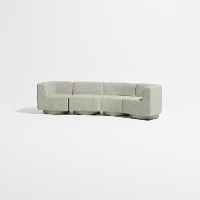 Confetti Modular Lounge - 4 Seater Angle Right | Upholstered Base | Gibson Karlo | Design By Them ** Kvadrat Zero 0002