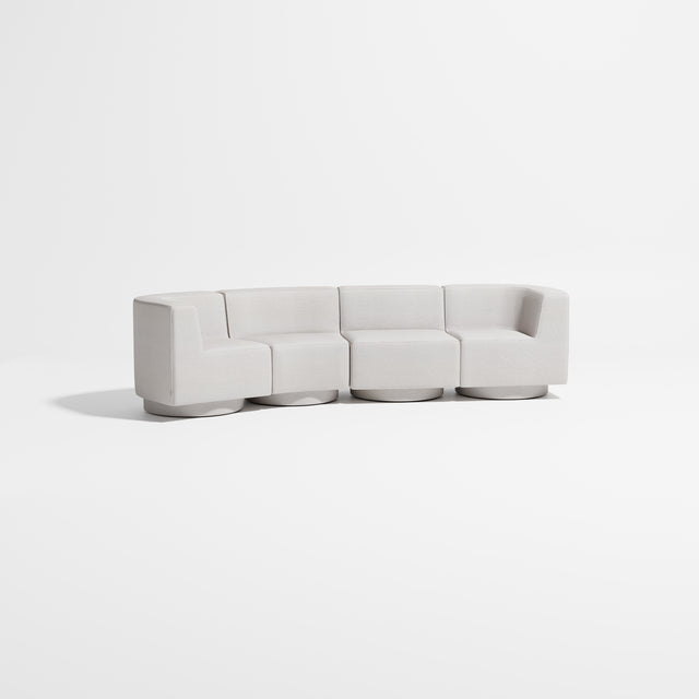 Confetti Modular Lounge - 4 Seater Angle Left | Upholstered Base | Gibson Karlo | Design By Them ** Kvadrat Autumn 0101