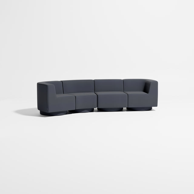 Confetti Modular Lounge - 4 Seater Angle Left | Upholstered Base | Gibson Karlo | Design By Them ** Kvadrat Autumn 0791