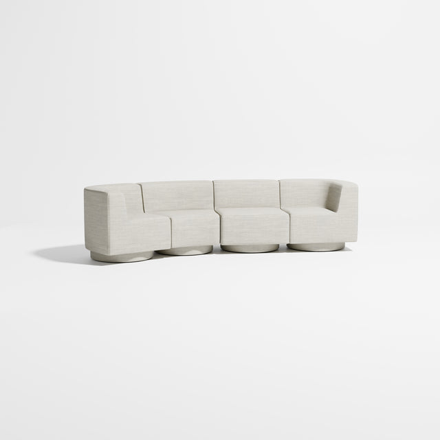 Confetti Modular Lounge - 4 Seater Angle Left | Upholstered Base | Gibson Karlo | Design By Them ** Kvadrat Canvas 2 0114