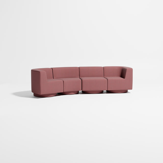 Confetti Modular Lounge - 4 Seater Angle Left | Upholstered Base | Gibson Karlo | Design By Them ** Kvadrat Canvas 2 0654