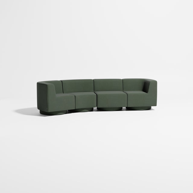 Confetti Modular Lounge - 4 Seater Angle Left | Upholstered Base | Gibson Karlo | Design By Them ** Kvadrat Canvas 2 0996