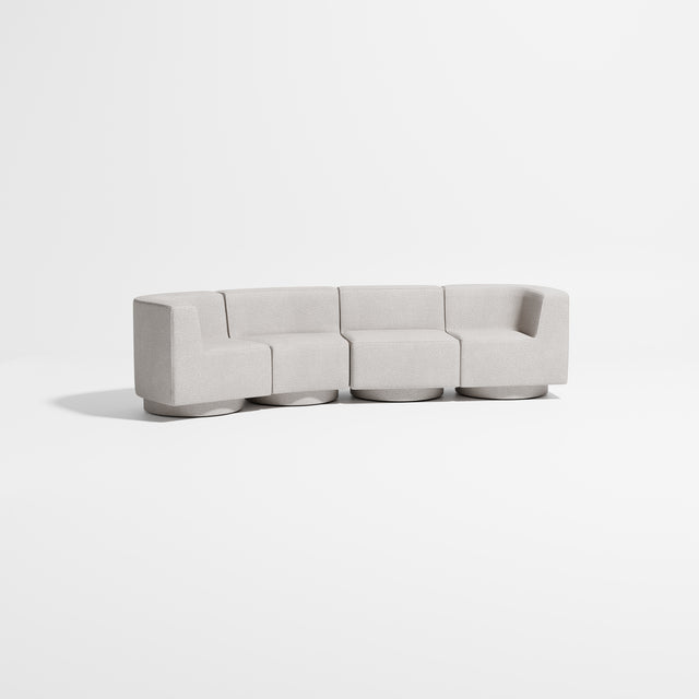 Confetti Modular Lounge - 4 Seater Angle Left | Upholstered Base | Gibson Karlo | Design By Them ** Kvadrat Elle 0230