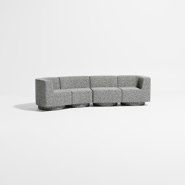 Confetti Modular Lounge - 4 Seater Angle Left | Upholstered Base | Gibson Karlo | Design By Them ** Kvadrat Zero 0004