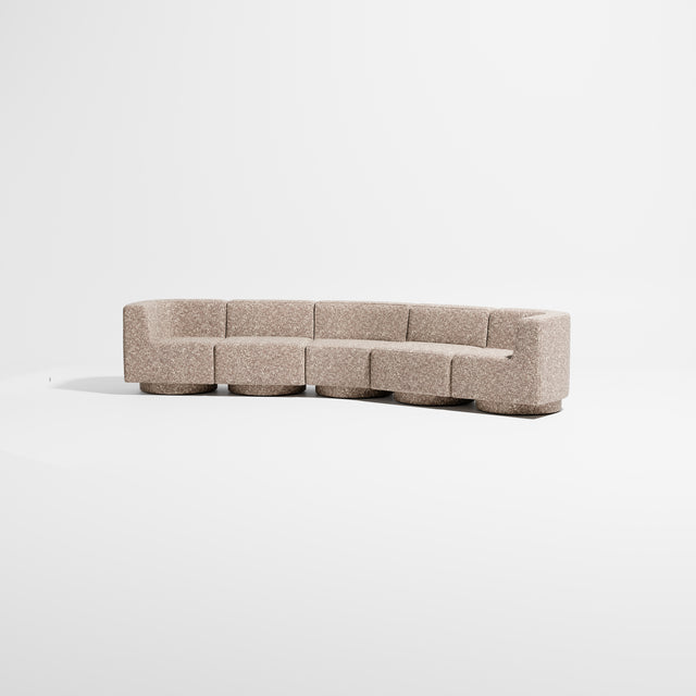 Confetti Modular Lounge - 5 Seater Angle | Upholstered Base | Gibson Karlo | Design By Them ** Kvadrat Zero 0009