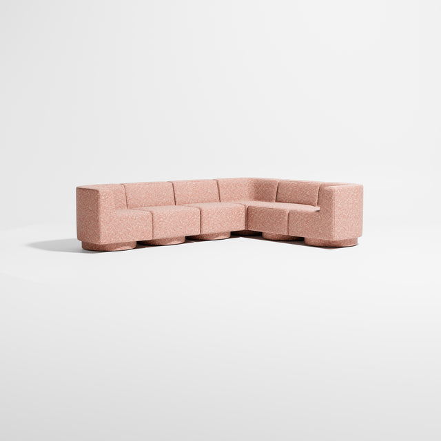 Confetti Modular Lounge - 6 Seater Corner Left | Upholstered Base | Gibson Karlo | Design By Them ** Kvadrat Zero 0008