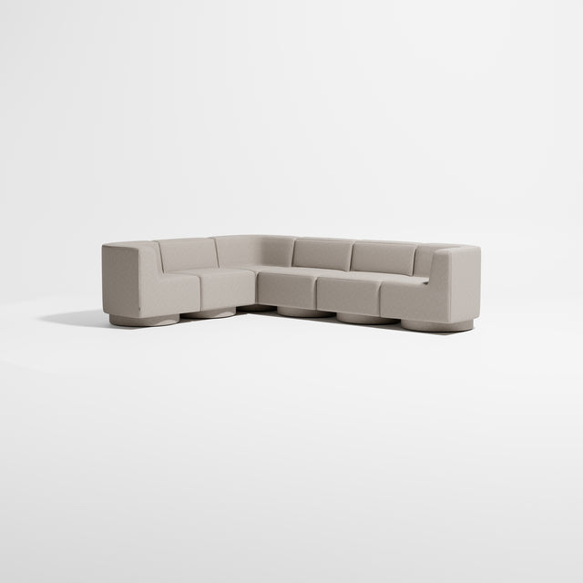 Confetti Modular Lounge - 6 Seater Corner Right | Upholstered Base | Gibson Karlo | Design By Them ** Maharam Merit 0028
