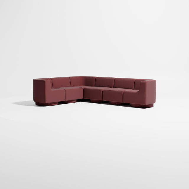 Confetti Modular Lounge - 6 Seater Corner Right | Upholstered Base | Gibson Karlo | Design By Them ** Maharam Merit 0039