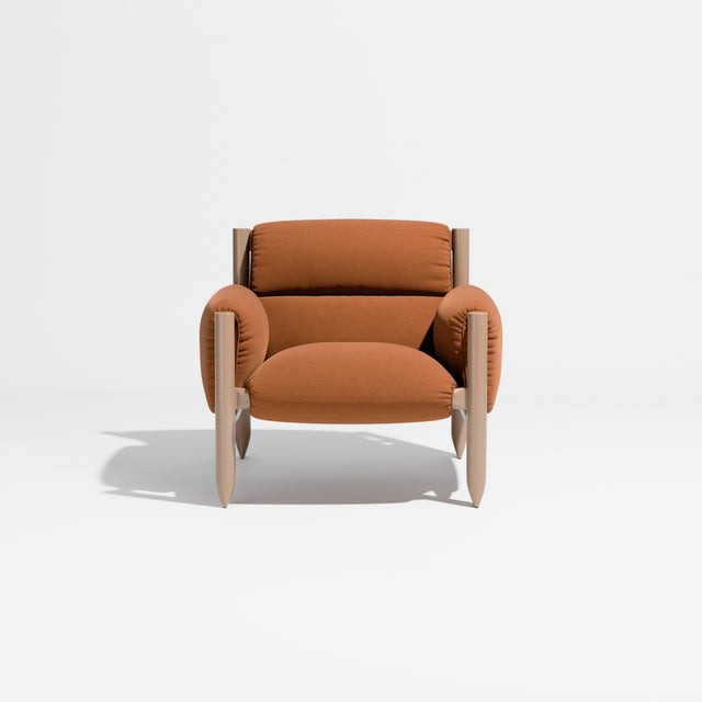 Cattle Armchair | Upholstered Armchair | Lounge Chair | Gibson Karlo | Design By Them | Camel Frame | Maharam Tempo 022