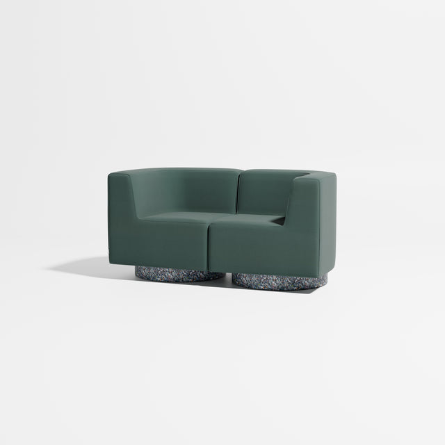 Confetti Modular Lounge - 2 Seater | Recycled Plastic Base | Gibson Karlo | Design By Them ** Kvadrat Autumn 0971