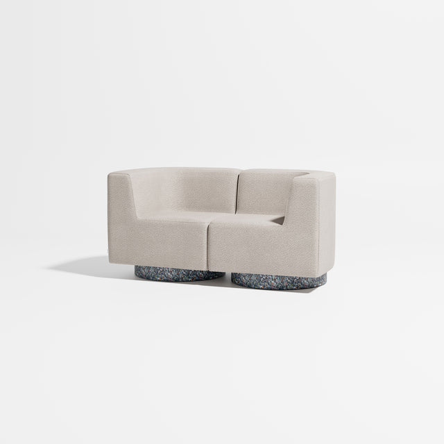 Confetti Modular Lounge - 2 Seater | Recycled Plastic Base | Gibson Karlo | Design By Them ** Kvadrat Canvas 2 0220