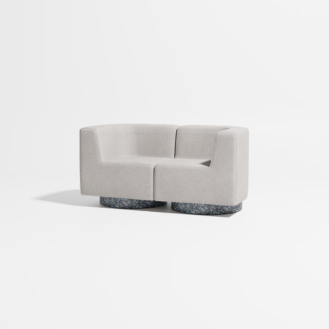 Confetti Modular Lounge - 2 Seater | Recycled Plastic Base | Gibson Karlo | Design By Them ** Kvadrat Canvas 2 0230