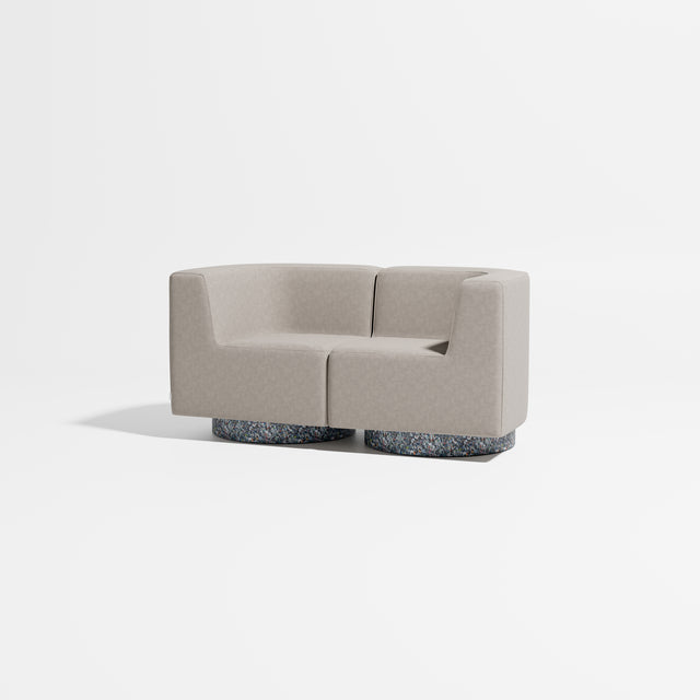 Confetti Modular Lounge - 2 Seater | Recycled Plastic Base | Gibson Karlo | Design By Them ** Maharam Merit 0028