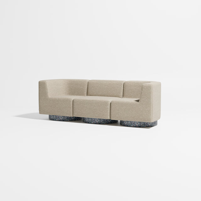 Confetti Modular Lounge - 3 Seater | Recycled Plastic Base | Gibson Karlo | Design By Them ** Kvadrat Zero 0001
