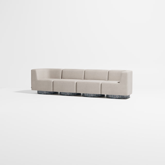 Confetti Modular Lounge - 4 Seater | Recycled Plastic Base | Gibson Karlo | Design By Them ** Kvadrat Elle 0220