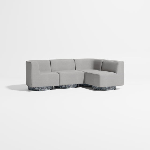 Confetti Modular Lounge - 4 Seater Corner Right | Recycled Plastic Base | Gibson Karlo | Design By Them ** Kvadrat Autumn 0131