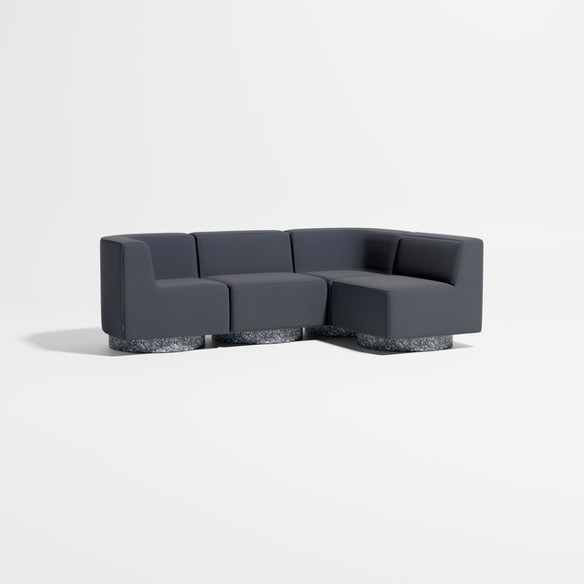 Confetti Modular Lounge - 4 Seater Corner Right | Recycled Plastic Base | Gibson Karlo | Design By Them ** Kvadrat Autumn 0791