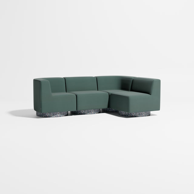 Confetti Modular Lounge - 4 Seater Corner Right | Recycled Plastic Base | Gibson Karlo | Design By Them ** Kvadrat Autumn 0971