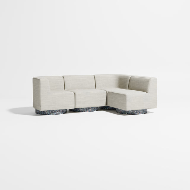 Confetti Modular Lounge - 4 Seater Corner Right | Recycled Plastic Base | Gibson Karlo | Design By Them ** Kvadrat Autumn 0114