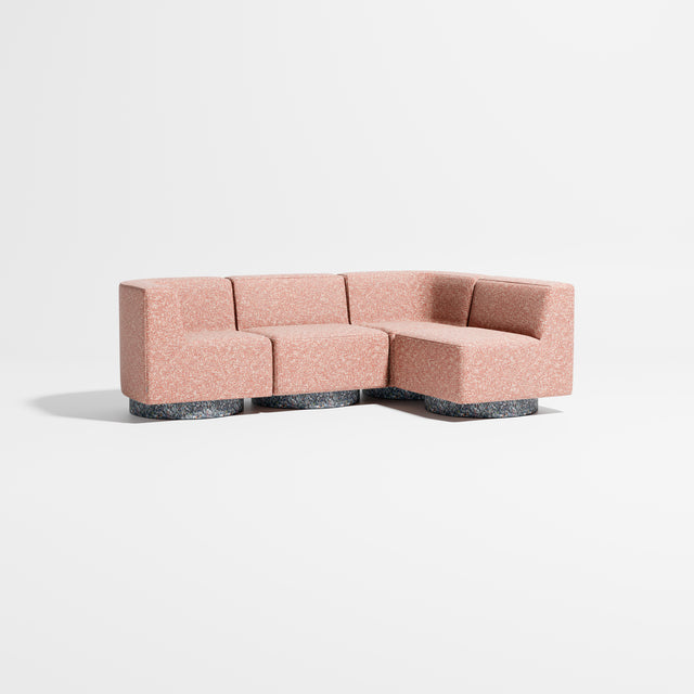 Confetti Modular Lounge - 4 Seater Corner Right | Recycled Plastic Base | Gibson Karlo | Design By Them ** Kvadrat Zero 0008