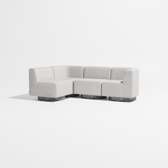 Confetti Modular Lounge - 4 Seater Corner Left | Recycled Plastic Base | Gibson Karlo | Design By Them ** Kvadrat Autumn 0101