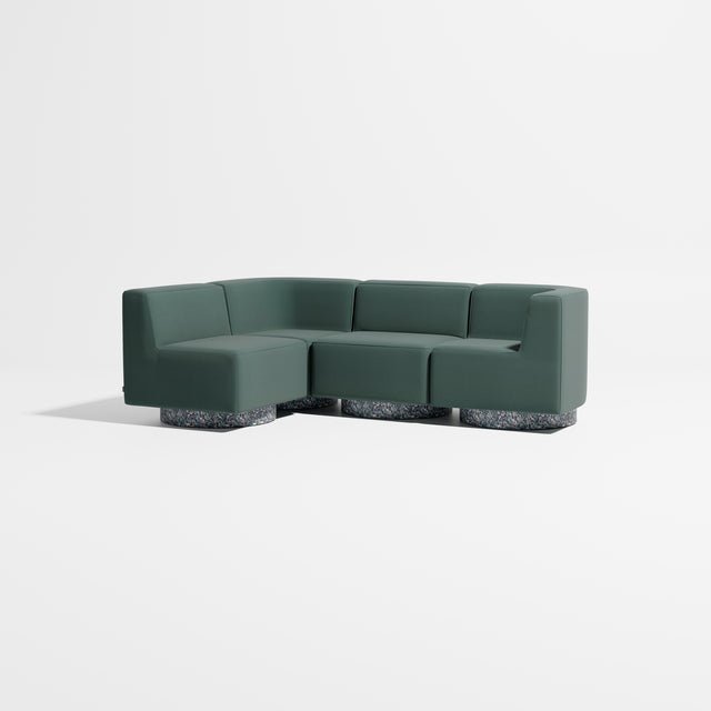 Confetti Modular Lounge - 4 Seater Corner Left | Recycled Plastic Base | Gibson Karlo | Design By Them ** Kvadrat Autumn 0971