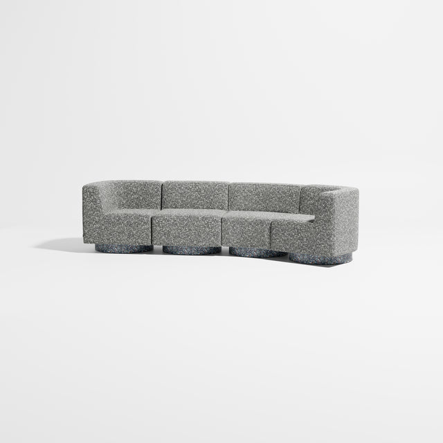 Confetti Modular Lounge - 4 Seater Angle Right | Recycled Plastic Base | Gibson Karlo | Design By Them ** Kvadrat Zero 0004