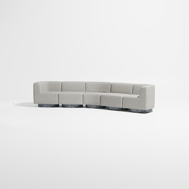 Confetti Modular Lounge - 5 Seater Angle | Recycled Plastic Base | Gibson Karlo | Design By Them ** Kvadrat Canvas 2 0124