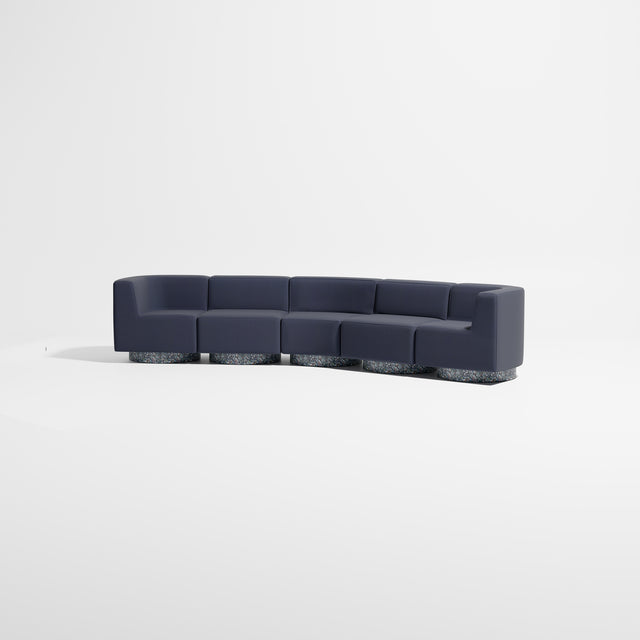 Confetti Modular Lounge - 5 Seater Angle | Recycled Plastic Base | Gibson Karlo | Design By Them ** Kvadrat Canvas 2 0794