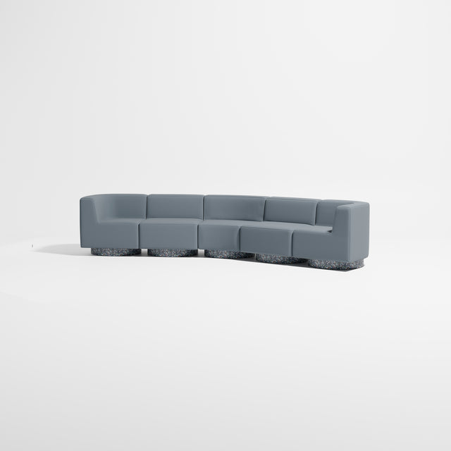 Confetti Modular Lounge - 5 Seater Angle | Recycled Plastic Base | Gibson Karlo | Design By Them ** Maharam Merit 0012