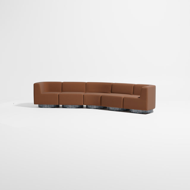 Confetti Modular Lounge - 5 Seater Angle | Recycled Plastic Base | Gibson Karlo | Design By Them ** Maharam Merit 0033