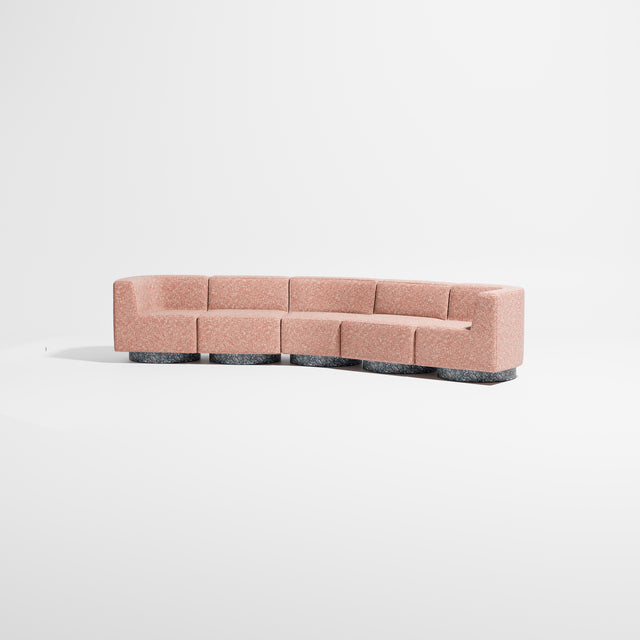Confetti Modular Lounge - 5 Seater Angle | Recycled Plastic Base | Gibson Karlo | Design By Them ** Kvadrat Zero 0008