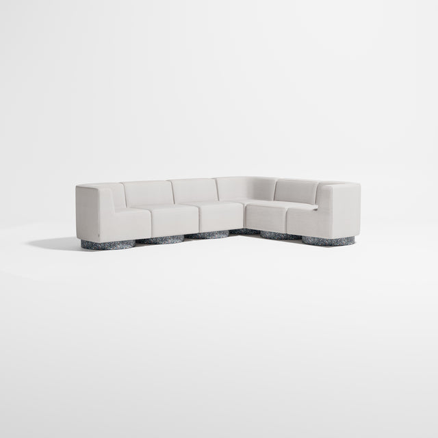 Confetti Modular Lounge - 6 Seater Corner Left | Recycled Plastic Base | Gibson Karlo | Design By Them ** Kvadrat Autumn 0101