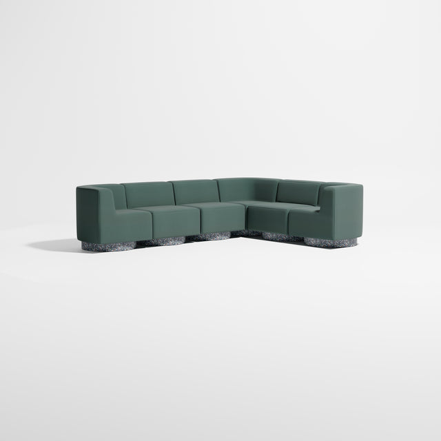Confetti Modular Lounge - 6 Seater Corner Left | Recycled Plastic Base | Gibson Karlo | Design By Them ** Kvadrat Autumn 0971