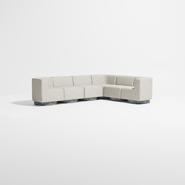Confetti Modular Lounge - 6 Seater Corner Left | Recycled Plastic Base | Gibson Karlo | Design By Them ** Kvadrat Canvas 2 0114
