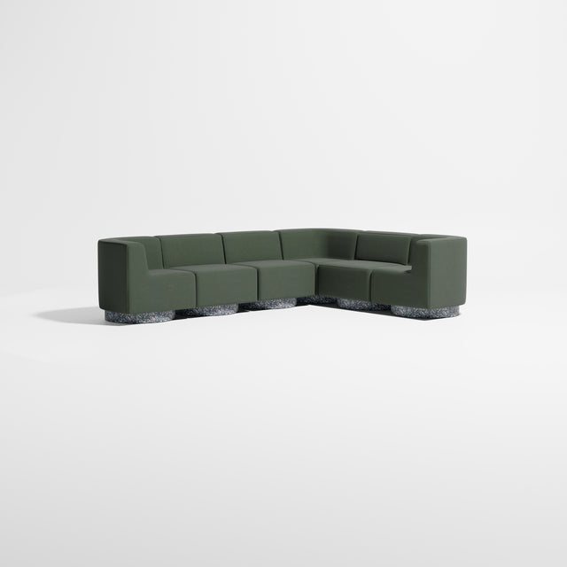 Confetti Modular Lounge - 6 Seater Corner Left | Recycled Plastic Base | Gibson Karlo | Design By Them ** Kvadrat Canvas 2 0996