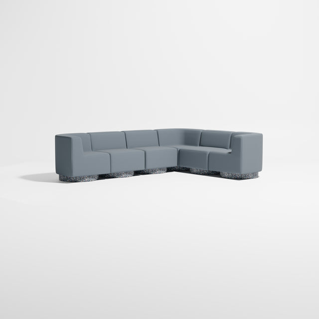 Confetti Modular Lounge - 6 Seater Corner Left | Recycled Plastic Base | Gibson Karlo | Design By Them ** Maharam Merit 0012