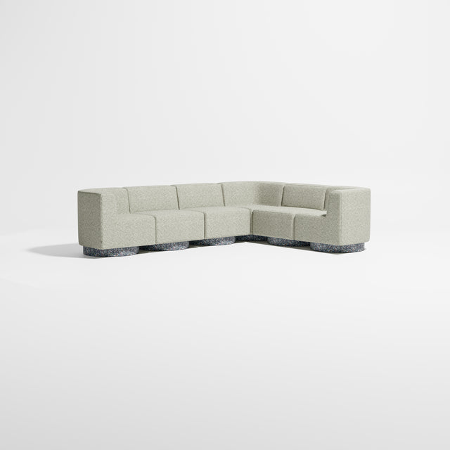 Confetti Modular Lounge - 6 Seater Corner Left | Recycled Plastic Base | Gibson Karlo | Design By Them ** Kvadrat Zero 0002