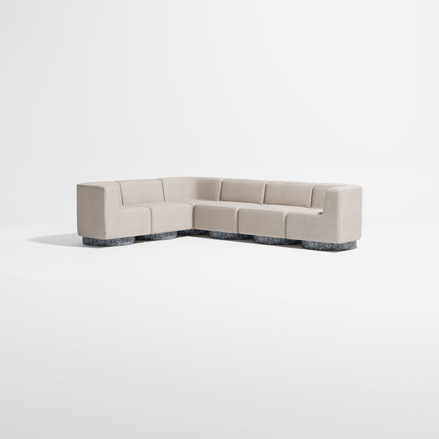 Confetti Modular Lounge - 6 Seater Corner Right | Recycled Plastic Base | Gibson Karlo | Design By Them ** Kvadrat Elle 0220